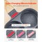 4-Cup Egg Pan Nonstick Aluminum Omelette Skillet with Lid Oil Brush Scraper for Gas & Induction